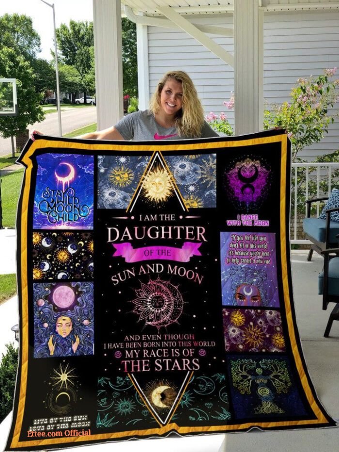 Daughter Of Sun And Moon My Race Is Of The Stars Quilt Blanket Great - Super King - Ettee