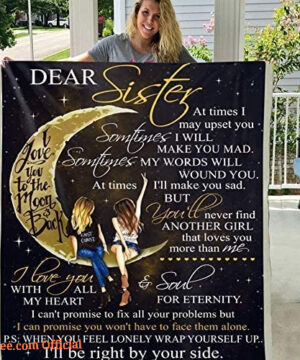 Dear Sister at Times I May Upset You 3D Pattern Custom Fleece Photo Blanket - Super King - Ettee