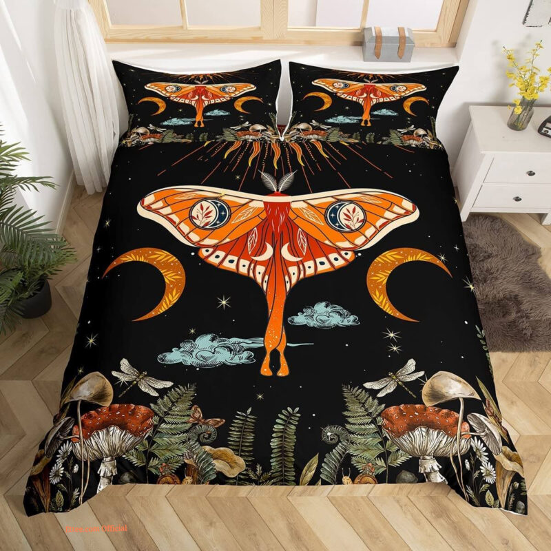 Death Moth Bedding Set for Girls Boys Kids Cute - King - Ettee