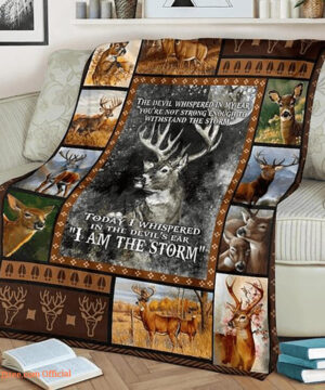 Deer Beauty Quilt Blanket I Am The Storm. Lightweight And Smooth Comfort - Super King - Ettee