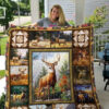 Deer Hunting In Forest Quilt Blanket Great Customized Gifts For Birthday Christmas Thanksgiving Perfect Gifts For Hunting Lover - Twin - Ettee