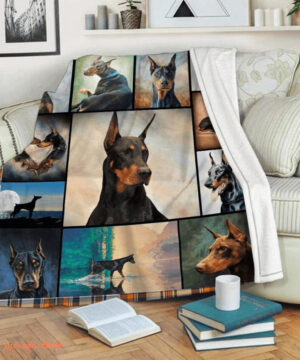 3D Animal Doberman Pinscher Quilt Blanket. Light And Durable. Soft To Touch - Super King - Ettee