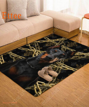 Doberman Rug. Unique Decor Mat Carpet Gift For Dog Lovers - Ettee - Carpet Gift