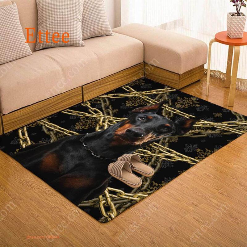 Doberman Rug. Unique Decor Mat Carpet Gift For Dog Lovers - Ettee - Carpet Gift