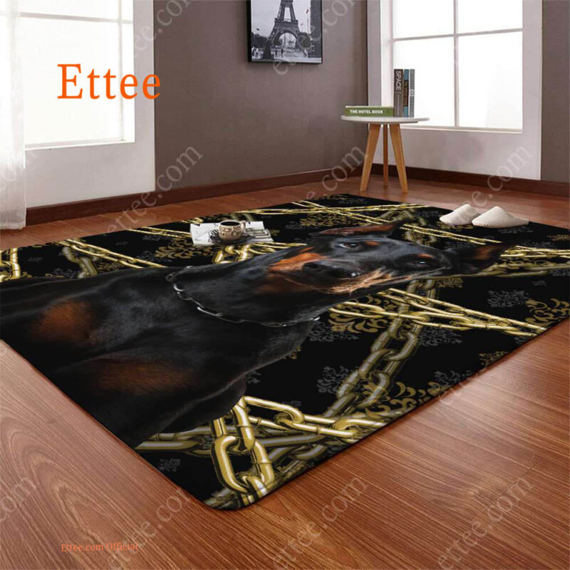 Doberman Rug. Unique Decor Mat Carpet Gift For Dog Lovers - Ettee - Carpet Gift