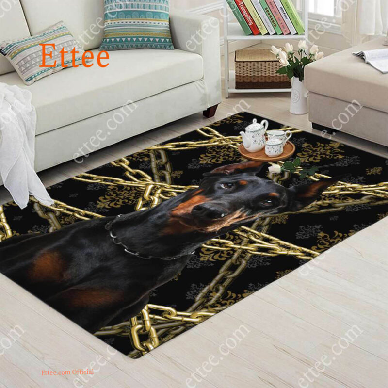 Doberman Rug. Unique Decor Mat Carpet Gift For Dog Lovers - Ettee - Carpet Gift