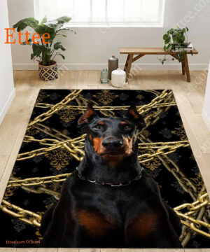 Doberman Rug. Unique Decor Mat Carpet Gift For Dog Lovers - Ettee - Carpet Gift