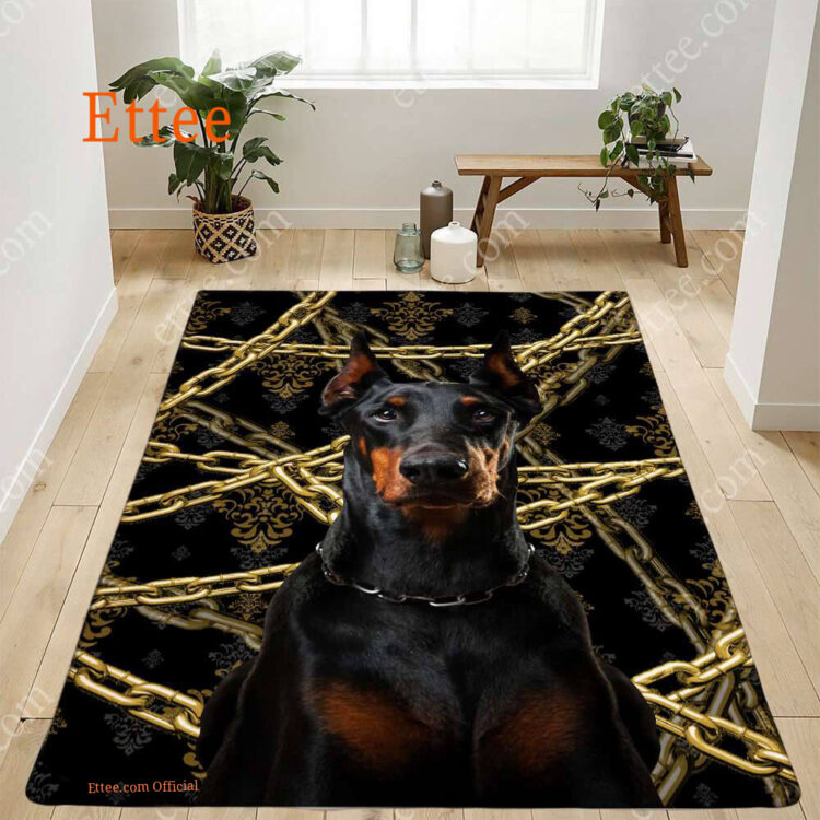 Doberman Rug. Unique Decor Mat Carpet Gift For Dog Lovers - Ettee - Carpet Gift