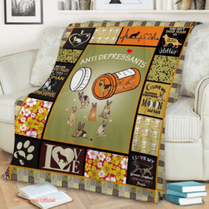 Dog German Shepherd Quilt Blanket. Lightweight And Smooth Comfort - Super King - Ettee