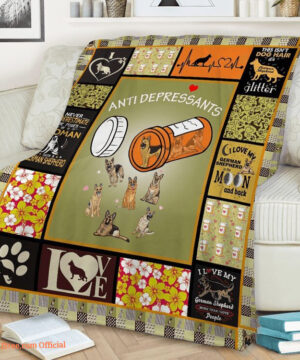 Dog German Shepherd Quilt Blanket. Lightweight And Smooth Comfort - Super King - Ettee