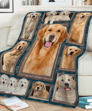 Dog Golden Retriever Quilt Blanket. Lightweight And Smooth Comfort - Super King - Ettee