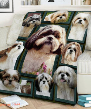 3D - Dog Shih Tzu Quilt Blanket. Light And Durable. Soft To Touch - Super King - Ettee