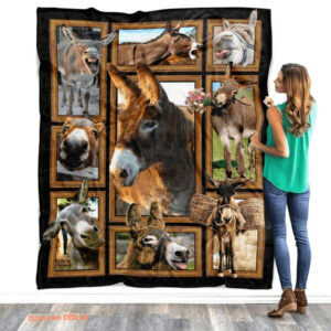 Donkey 3d Blanket Donkey Lover Quilt Blanket Fleece Blanket - Super King - Ettee