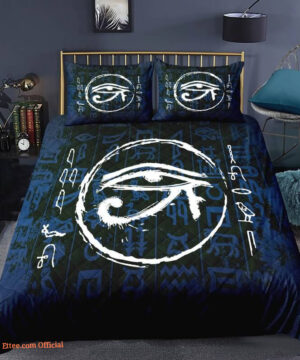 Egyptian Script 3pcs Comforter set Ancient Egypt Cozy Bedding set Quilt For Kids Bedroom - King - Ettee