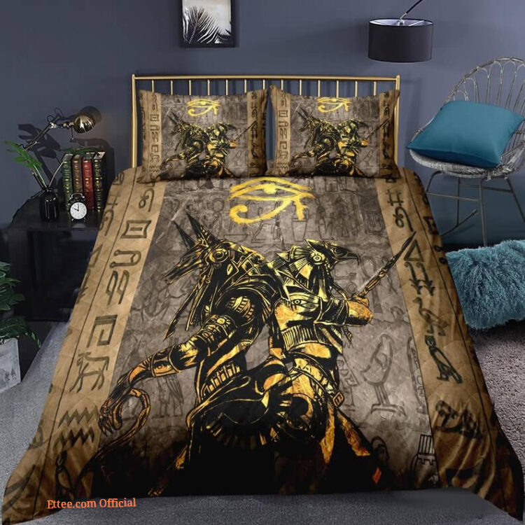 Egyptian Script 3pcs Comforter set Ancient Egypt Cozy Bedding set Quilt For Kids Bedroom2 - King - Ettee