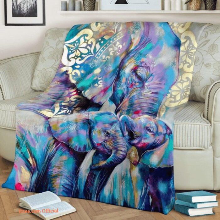 3D Elephant Color Quilt Blanket. Light And Durable. Soft To Touch - Super King - Ettee