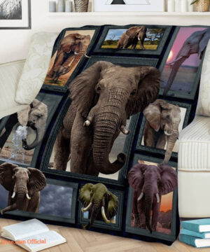 Elephant Colorful Pattern Quilt Blanket. Lightweight And Smooth Comfort - Super King - Ettee