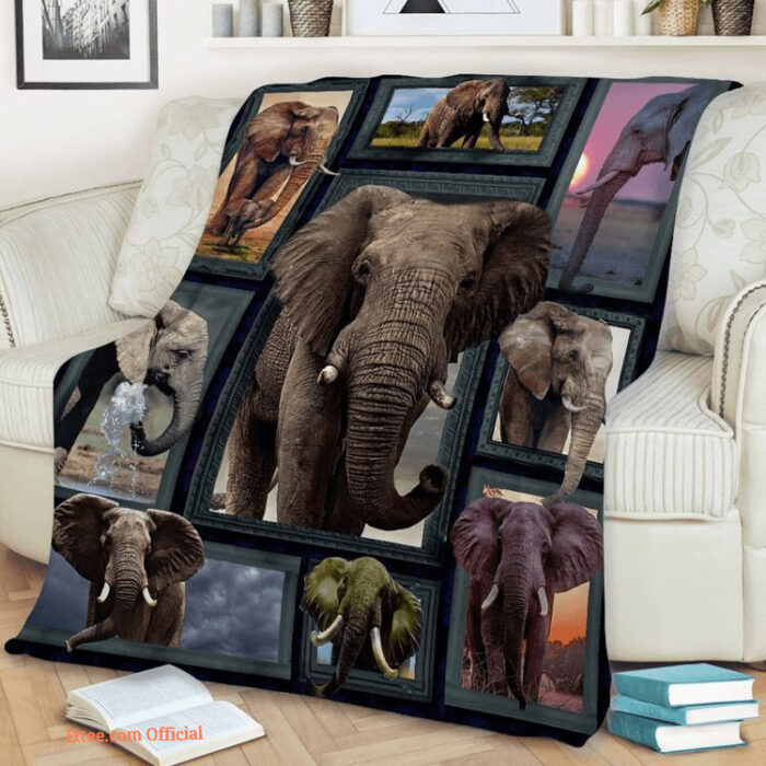 Elephant Colorful Pattern Quilt Blanket. Lightweight And Smooth Comfort - Super King - Ettee
