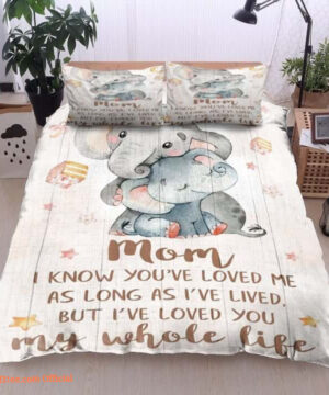 Elephant Mom I've Loved You My Whole Life Cotton Bed Sheets Spread Comforter Bedding Sets - King - Ettee