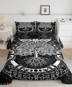 Death Moth Bedding Sets. Luxurious Smooth And Durable. Lightweight And Smooth Comfort - King - Ettee