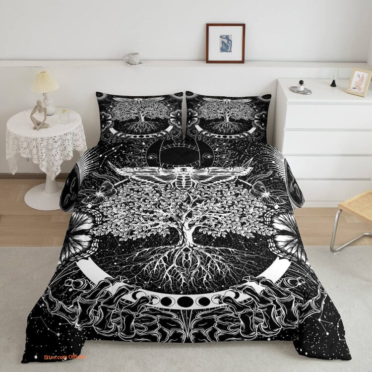 Death Moth Bedding Sets. Luxurious Smooth And Durable. Lightweight And Smooth Comfort - King - Ettee