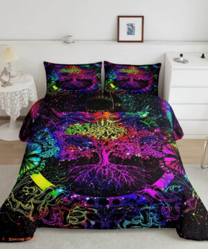 Death Moth Comforter Set Full Bohemian Bedding Set - King - Ettee