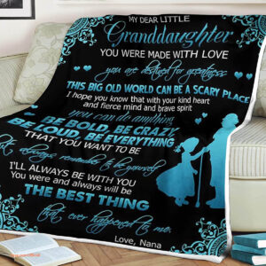 To My Granddaughter Quilt Blanket This Big Old World. Soft To Touch - Super King - Ettee