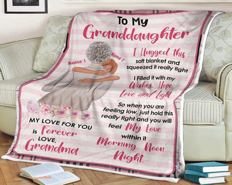 To My Granddaughter Quilt Blanket - Lightweight and Warm - Super King - Ettee