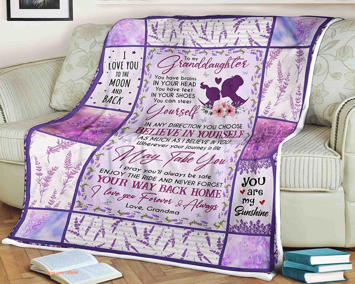 Family Flower Quilt Blanket To My Granddaughter. Foldable And Compact - Super King - Ettee