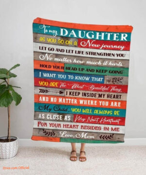 Family Mom To My Daughter You Are The Most Beautiful. Foldable And Compact - Super King - Ettee