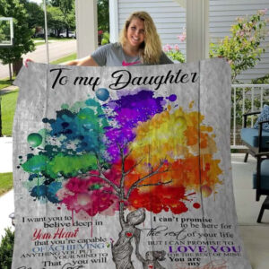 Family Tree To My Daughter From Mom Believe Deep In Your Heart Quilt Blanket Great - Super King - Ettee