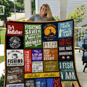 Fishing All I Care About Is Fishing Quilt Blanket Great - Super King - Ettee