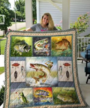 Fishing And Fisherman Quilt Blanket Great - Super King - Ettee