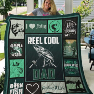Fishing Dad Born To Fish Quilt Blanket Great Gifts - Super King - Ettee