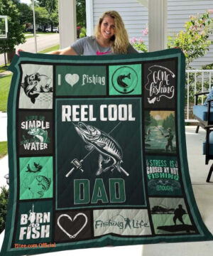 Fishing Dad Born To Fish Quilt Blanket Great Gifts - Super King - Ettee