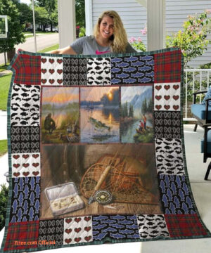 Fishing Equipment Quilt Blanket Great Gifts For Birthday For Fishing Lover - Super King - Ettee