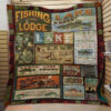 Fishing Lodge Quilt Blanket Great Customized Gifts For Fishing Lover - Super King - Ettee
