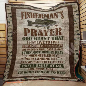 Fishing My Final Cast Is Made Quilt Blanket Great Gifts For Fishing Lover - Super King - Ettee