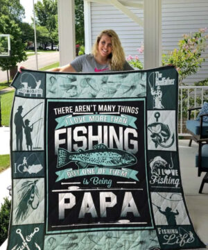 Fishing Papa Quilt Blanket - Super King - Ettee