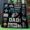 Fishing The Best Fishing Dad Ever Quilt Blanket Great - Super King - Ettee