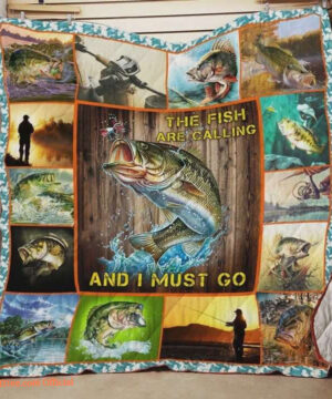 Fishing The Fish Are Calling And I Must Go Quilt Blanket Great - Super King - Ettee