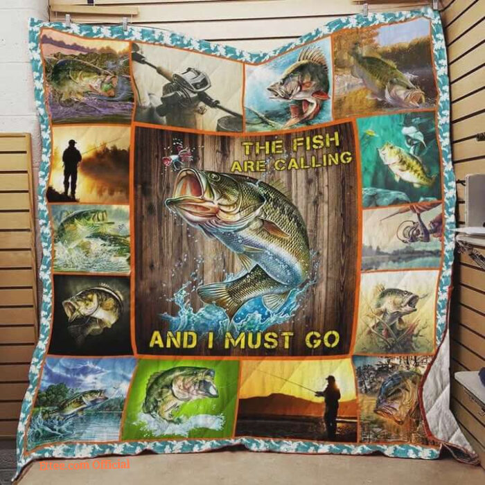 Fishing The Fish Are Calling And I Must Go Quilt Blanket Great - Super King - Ettee