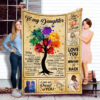 To My Daughter From Dad Mom Adult Mink Sherpa Quilt Blanket - Super King - Ettee