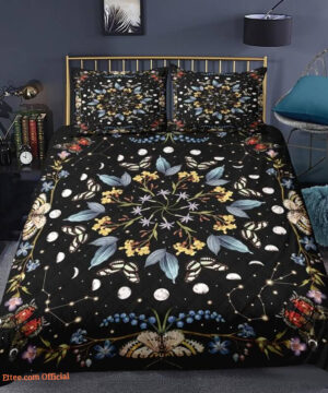 Floral Moon Butterfly Bedding set Quilt set For Bedroom - King - Ettee