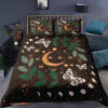 Floral Moon phase 3pcs Comforter set Butterfly Bedding Sun and Moon Quilt set For Bedroom - King - Ettee