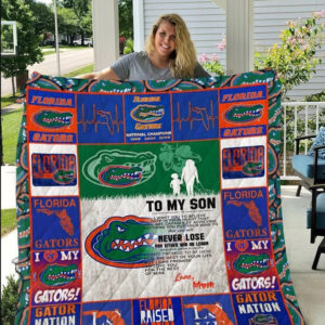 Florida Gators.To My Son.Love Mom Quilt Blanket - Ettee - Florida Gators