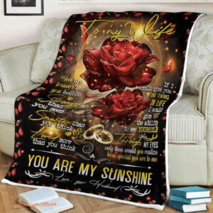 Valentine Flower Quilt Blanket to My Wife. Light And Durable. Soft To Touch - Super King - Ettee