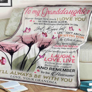 Flower Butterfly Quilt Blanket for Granddaughter - Foldable & Compact - Super King - Ettee