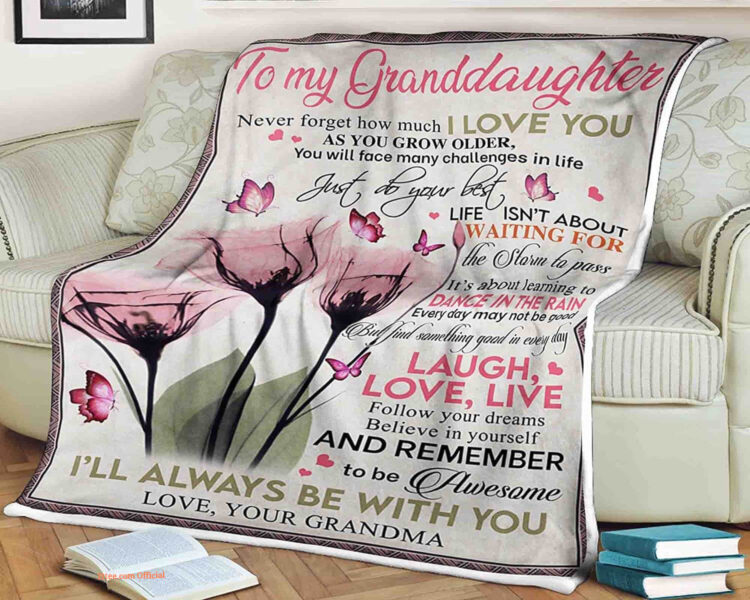 Flower Butterfly Quilt Blanket for Granddaughter - Foldable & Compact - Super King - Ettee