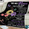 Flower Butterfly Quilt Blanket To My Mom I Just Want To Let You Know - Super King - Ettee